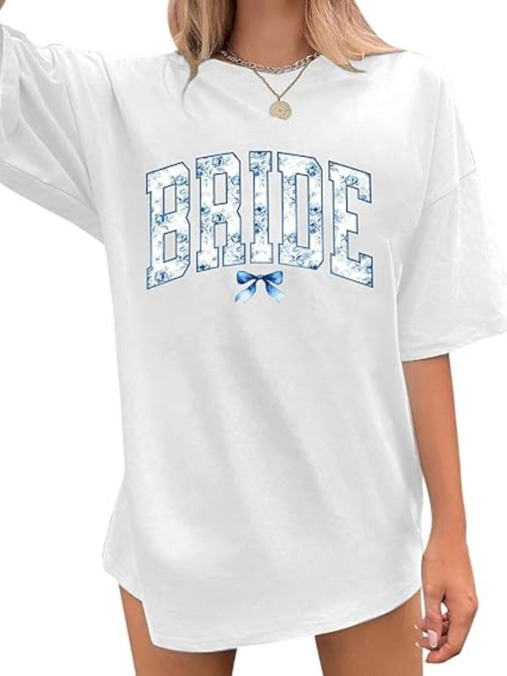 Ladicme Bride Oversized Women's Shirt - Medium
